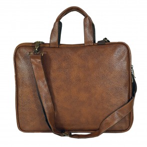 Storite PU Leather 15.6 inch Laptop Sleeve Shoulder Office Bag for Men & Women – (39 x 30 x 4 cm,Brown)