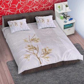 Storite Slumber Sheets Digital Printed Cotton Premium King Size Bedsheet 144 TC with 2 Pillow Covers (D.NO:A-08, 275 x 275 cm)