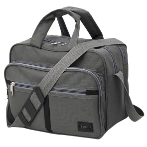 DAHSHA Nylon Sling Cross body Travel Lunch Bag for Office Messenger one Side Shoulder Tiffin Bag Bags for Picnic, Work, Carry Bag for Lunch Box for Men & Women (Grey, 35X18x25 cm)