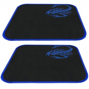 RiaTech 2 Pack (290mm x 240mm x 2mm) Mouse Pad with Scorpio Print, Antifray Stitched Edges, Non-Slip Rubber Base Mousepad for Laptop, Computer, PC Office & Home - Black with Blue Border