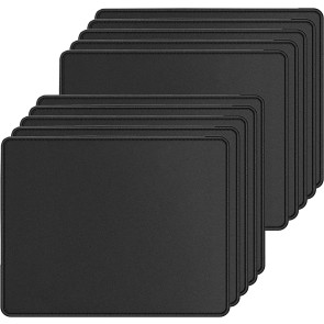 SaiTech IT 10 Pack 2mm Mouse Pad with Stitched Edges Non-Slip Rubber Base, Premium-Textured and Waterproof Mousepads Bulk, Mouse Pad for Computers, Laptop, Office & Home(220x180x2mm, Black)