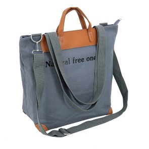 Storite Canvas Vintage Shoulder Bag Hobo Daily Purse Large Tote Top Handle Shopper Handbag With Zipper Large Capacity - (Grey, 41x33x16 cm)