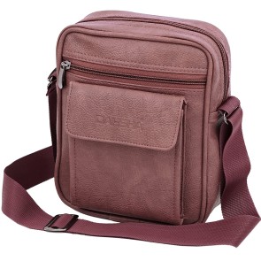 DAHSHA Women's Cross-body Bags Stylish Soft PU Leather Shoulder Bag Casual Messenger bag cosmetic sling bag for Girls and Women Zip closure with Adjustable Straps (Pink Shade, 20.5 x 6 x 16 cm)