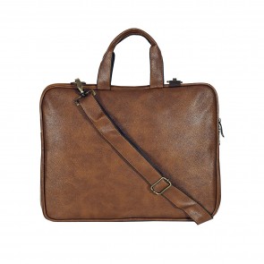  Storite 13.3 Inch PU Leather Laptop Sleeve Messenger Shoulder Office Bag for Men & Women (34 x 26 x 2.5 cm,Brown)