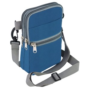 Storite Stylish Nylon Sling Cross Body Travel Office Business Messenger Bag for Men Women(13 x 5.5 x 22cm, Turquoise)