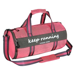 Storite Nylon 45 Cm Imported Travel Duffle Bag for Men & Women Sports Gym Shoulder Bag with Separate Shoes & Wet Pocket Compartment - (Reddish Pink,45 x 22 x 22cm)
