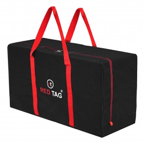 Storite Heavy Duty 1680 Denier Nylon Multi-Purpose 131 L Extra Large Toys Storage Bag/Stationery Paper/Blankets/Clothes Storage Bag For Travel (Red-Black, 85x33.5x47 cm) Rectangular