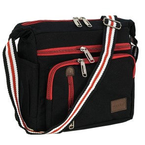 Storite Canvas Sling Cross Body Travel Office Business Messenger one Side Shoulder Bag for Men & Women- (27x10x27cm, Black)