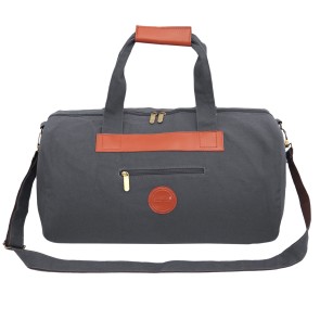 Storite Canvas 23 Cms Travel Duffle Bag for Men, Weekender Luggage Bag, Small Capacity Shoulder Strap Bag - (Grey, 51 x 23 x 23 Cm)