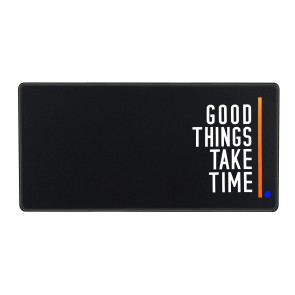 RiaTech Large Size (600mm x 300mm x 2mm) Speed Type Extended Gaming Mouse Pad with Stitched Embroidery Edge, Non-Slip Rubber Base Mousepad for Laptop/Computer- (Good Things Take Time Quote)