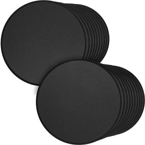 20 Pack Round Mouse Pad with Stitched Edges Mousepads Bulk Non-Slip Rubber Base, Waterproof Coating Mouse Pads for Computers, Laptop-(230mm x 230mm x 2mm) - Black Border