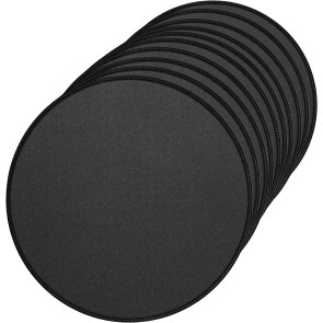 10 Pack Round Mouse Pad with Stitched Edges Mousepads Bulk Non-Slip Rubber Base, Waterproof Coating Mouse Pads for Computers, Laptop, Office & Home-(230mm x 230mm x 2mm) - Black Border