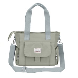 Storite Multi-Pocket Crossbody Bags for Women Nylon Shoulder Handbag Ladies Purses with Adjustable Strap (Grey,28cm x 25cm x 14cm)