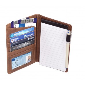 Storite PU Leather Cover Notebook Diary Journal Travel Notepad 30 Pages Brown 17.5 x 11.75 cm