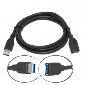 Storite USB 3.0 Male A To Female A Extension Cable SuperSpeed 5GBps For Laptop/PC/Mac/Printers (150cm - 4.5 Foot - 1.5M), Black