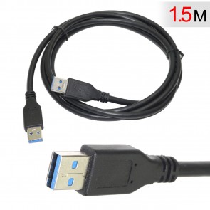 Wholesale USB 3.0 Type A Male to Type A Male Cable (Black) - 1.5M