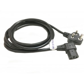 Wholesale L Shape IEC Mains Power Cable For PC (Desktop) Monitor and Printer-Black(1.5 M)