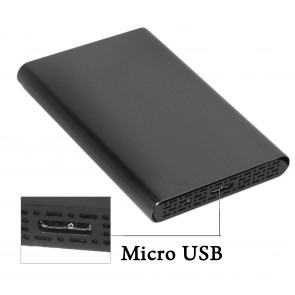 RiaTech Ultra Slim USB 3.0 to 2.5-Inch SATA External Aluminum Hard Drive Enclosure Case for 7mm & 9.5mm 2.5 Sata Hard Drive & SSD (Black)