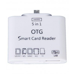 Wholesale 5 in 1 OTG USB 2.0 Micro Card Reader - White