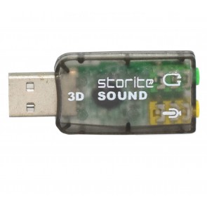 Wholesale USB 2.0 to 3D Audio Sound Card Adapter Virtual 5.1 Channel - Black