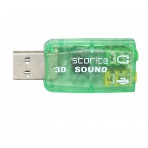 Wholesale USB 2.0 to 3D Audio Sound Card Adapter Virtual 5.1 Channel - Green