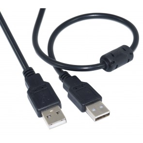 Storite USB 2.0 Type A Male to Type A Male Cable (1.3m - 4.2 Foot - 130cm) (Black)