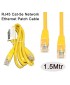 Storite RJ45 CAT5 Ethernet Patch LAN Cable - RJ45 Computer Networking cord - Yellow (1.5 M)